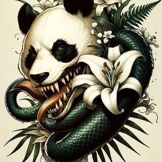Venom as a Panda