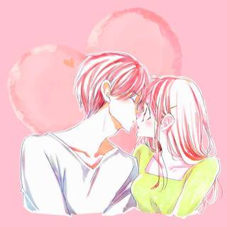 Anime Couple Kissing>Love