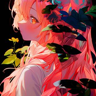 Beautiful Pink Haired Anime Girl