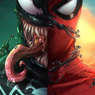 Venom and Spiderman 