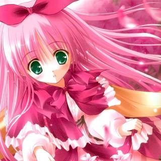 pink cute anime girl