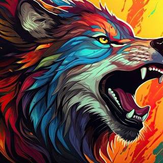 Colorful Wolf