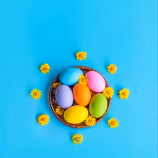Colored Easter eggs