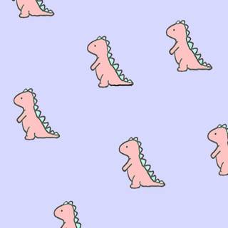 Cute pink and blue dino <3