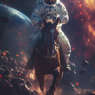 Astronaut Horse