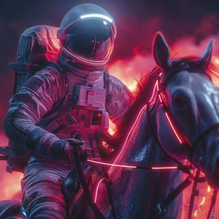 Astronaut on  a Horse
