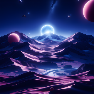 Generate a futuristic cityscape bathed in neon light, with geometric shapes and abstract patterns floating in the air. wallpap3r5