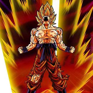 Goku powering up