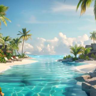 Beautiful 4k Tropical Beach Wallpaper