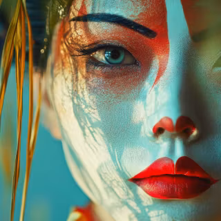 Vibrant Masked Expression