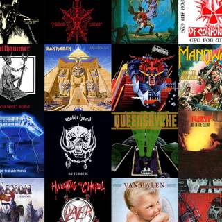 HEAVY METAL COLLAGE WALLPAPER