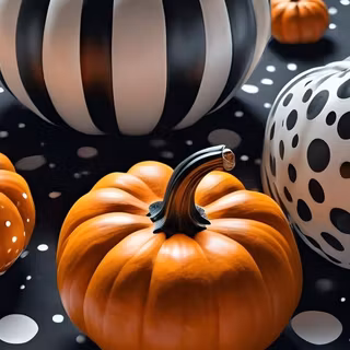 Polka dot and striped Pumpkins 