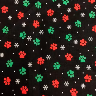 Christmas paw prints