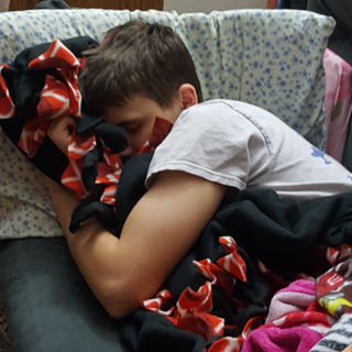 Tristan hogging all the blankets (EVEN MINE, mine is da pink one)