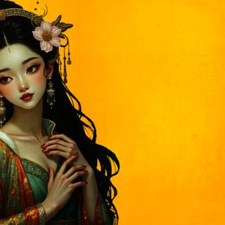 Geisha in yellow