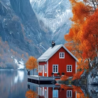 Beautiful fall cabin