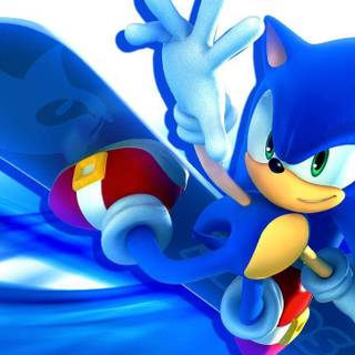 Sonic Was Riding On Hoverboard