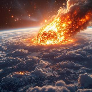 Impact" – For the meteor crashing into Earth, capturing the force of cosmic destruction.