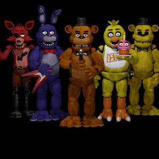 Foxy, Bonnie, Freddy, Chica, Golden Freddy