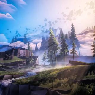 Noon Mountains Landscape