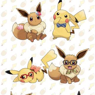 Pikachu and Eevee 