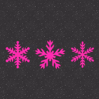 Pink snowflakes