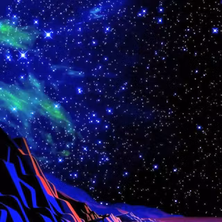 Nighttime roadside mountain