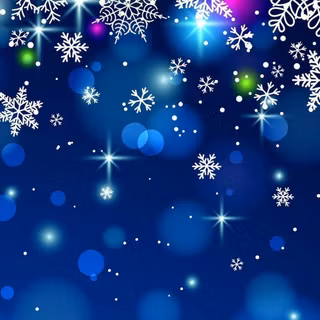Blue background snowflakes