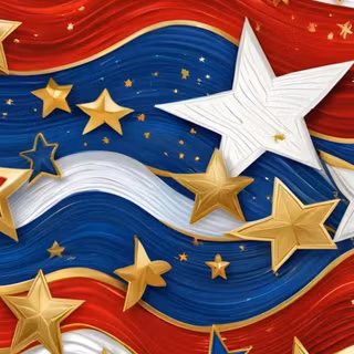 Wavy stars and stripes