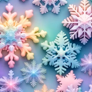 Pastel snowflakes