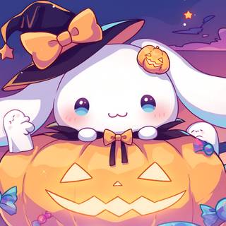 Cinnamoroll Halloween Pumpkin Wallpaper 