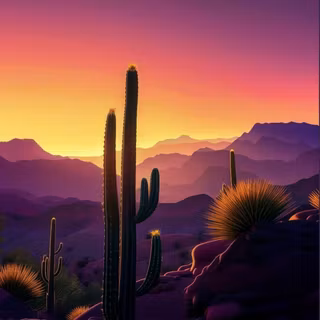 Sunset in the Desert