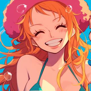 Nami Full Grin Wallpaper