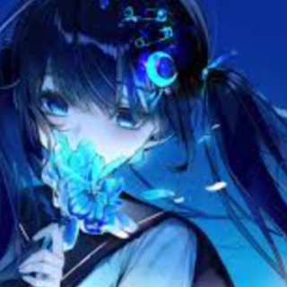 blue anime girl