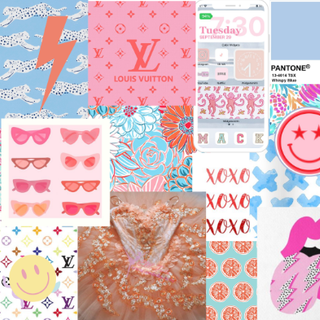 preppy pink colllage