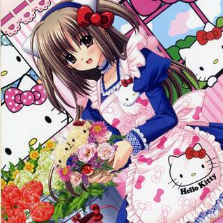Cute Anime Hello Kitty Girl