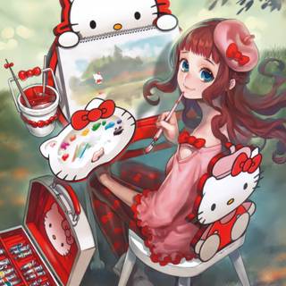 Hello kitty in anime