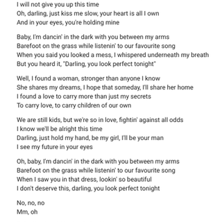 Perfect - Ed Sheeran 