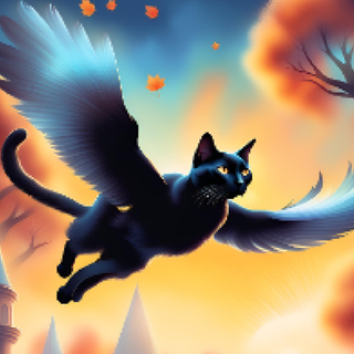 Flying cat