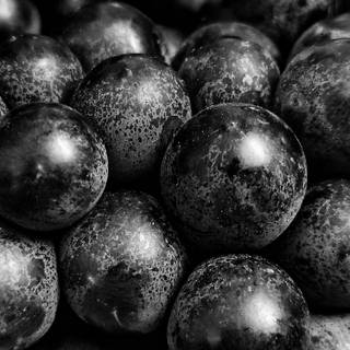Monochrome closeup grapes