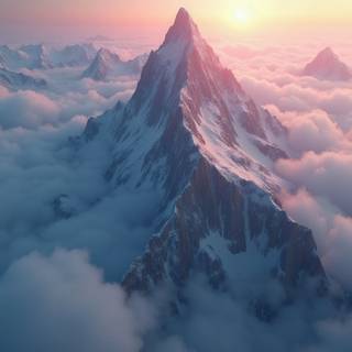 Mountain peak in winter 1