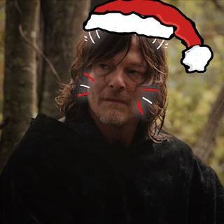 Daryl Dixon PFP Christmas hat (remake)