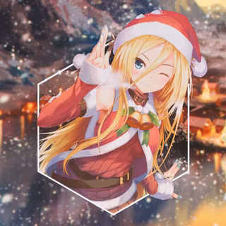 Anime Girl on Christmas