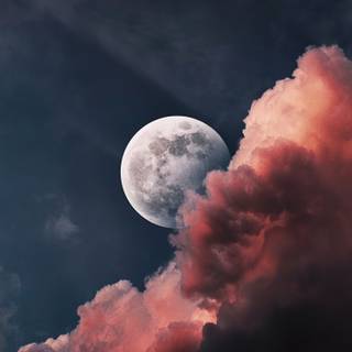 moon with clouds