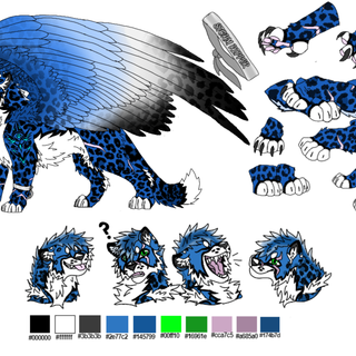 (mha oc, closed) leopard dragon form, oc sheet.
