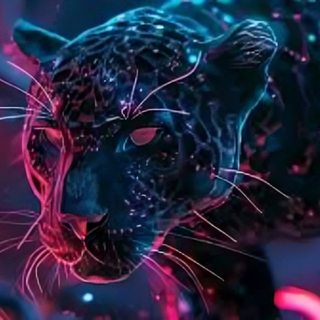 Glow black panther