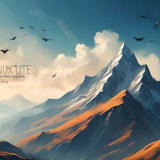 Linux Lite distro landscape mountain wallpaper