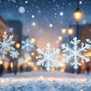 NixOS Linux distro winter flakes  wallpaper