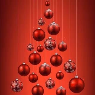 Red Ornament Christmas Tree