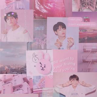 cute pink Jungkook wallpaper